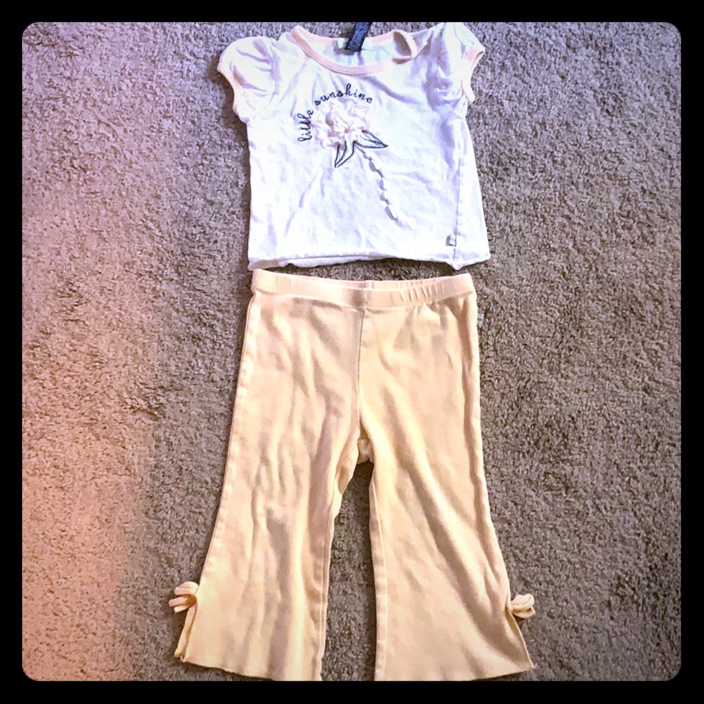 BabyStyle Outfit - Size 18-24 mo - Yellow + white